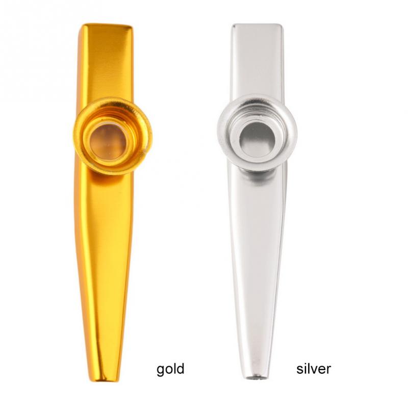 Aluminum alloy Mouth Flute Harmonica Kids Party Gift Kid Musical Instrument Metal Kazoo Flute Diaphragm