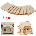 Icosy 50pcs 30mm 1.18inch Log square graffiti Board Coaster Log Coaster Rounded Square Round Wood Chip DIY Wooden