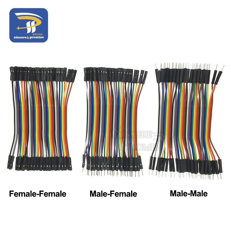 Dupont Line 120pcs 10CM 40Pin Male to Male + Male to Female and Female to Female Jumper Wire Dupont Cable for Arduino DIY KIT