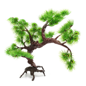 1pc Aquarium Rock Bonsai Ornament Fish Tank Rockery Artificial Pine Tree Plant Aquarium Accessories Home Office Hotel Decoration