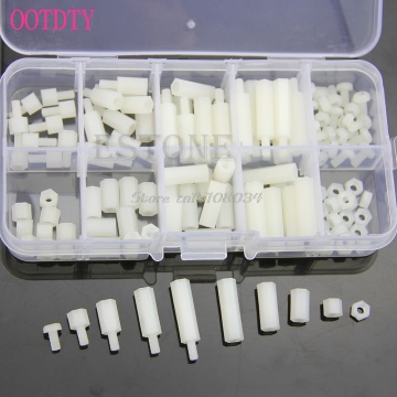 M3 Nylon Hex Spacers Screw Nut Assortment Kit Stand off Plastic Accessories Set S08 Wholesale&DropShip
