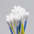 Double Tipped Plastic Yellow White Cotton Swab
