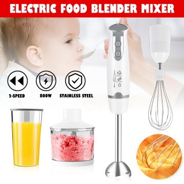 4-in-1 Stainless Steel 1000W Immersion Hand Stick Blender Mixer Vegetable Meat Grinder 500ml Chopper Whisk 800ml Smoothie Cup