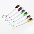 6PCS/lot Colorful black School classroom Whiteboard Pen Dry White Board Markers Built In Eraser Student children's drawing pen