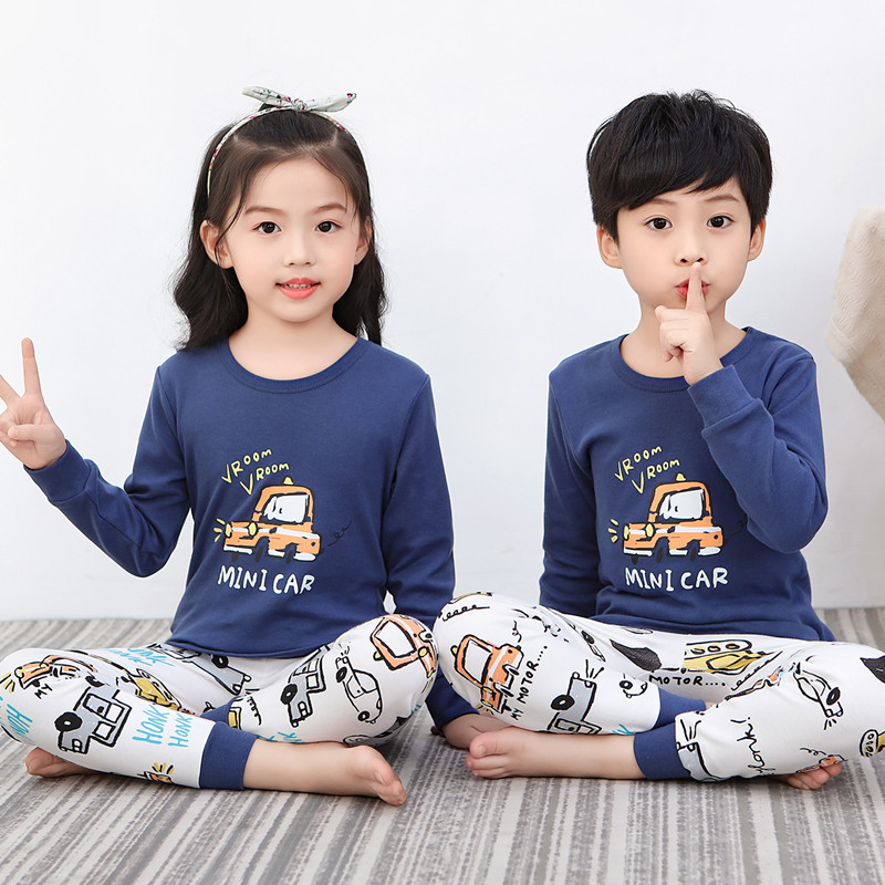 Baby Boys Clothing Sets Cotton Pyjamas Kids Nightwear Winter Children's Pajamas Long Sleeve Girls Boy Sleepwear For 4 6 8 10 12Y