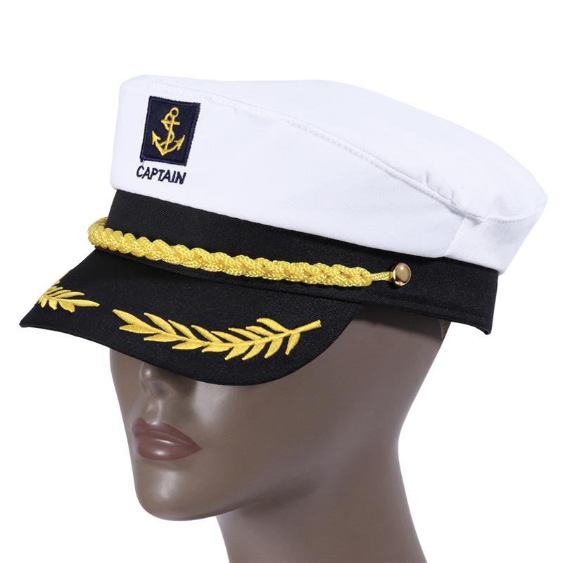 1pcs Adult Yacht Hat Boat Ship Captain Costume Hat Cap Navy Marine Admiral Costume Party Cosplay Dress Sailor Hat