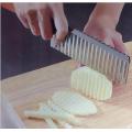 1Pc Stainless French Fry Cutter french fries knife Chip Dough Vegetable Carrot Blade Potato Peeler Crinkle Wavy Cutter Slicer