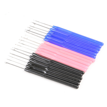 20pcs Hand Hook Needles for Micro Rings I tip Hair Extensions Plastic Hand Latch Crochet Hook Hair Extension Tools
