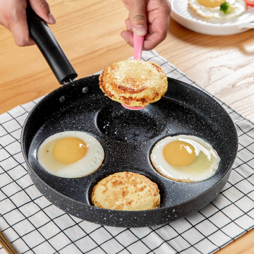 Four-hole Omelet Pan For Eggs Ham PanCake Maker Frying Pans Creative Non-stick No Oil-smoke Breakfast Grill Pan Cooking Pot