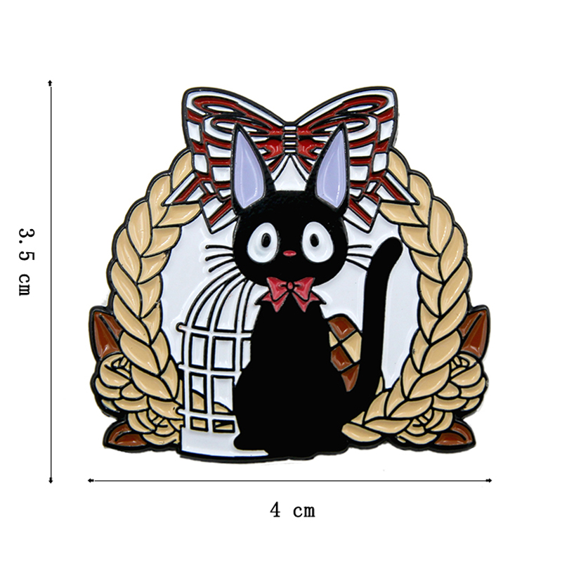 JiJi Black Cat Kiki's Delivery Service hard enamel pin badge brooch