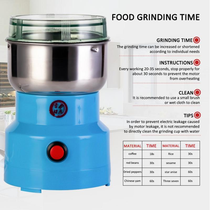 1Pcs New Multifunction Smash Machine Electric Coffee Bean Grinder Nut Spice Grinding Coffee Grinder Household Electric Grinder