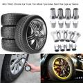 4Pcs TR413 Chrome Car Truck Tire Wheel Tyre Valve Stem Hex Caps with Sleeve Covers Car Tire Wheel Accessories