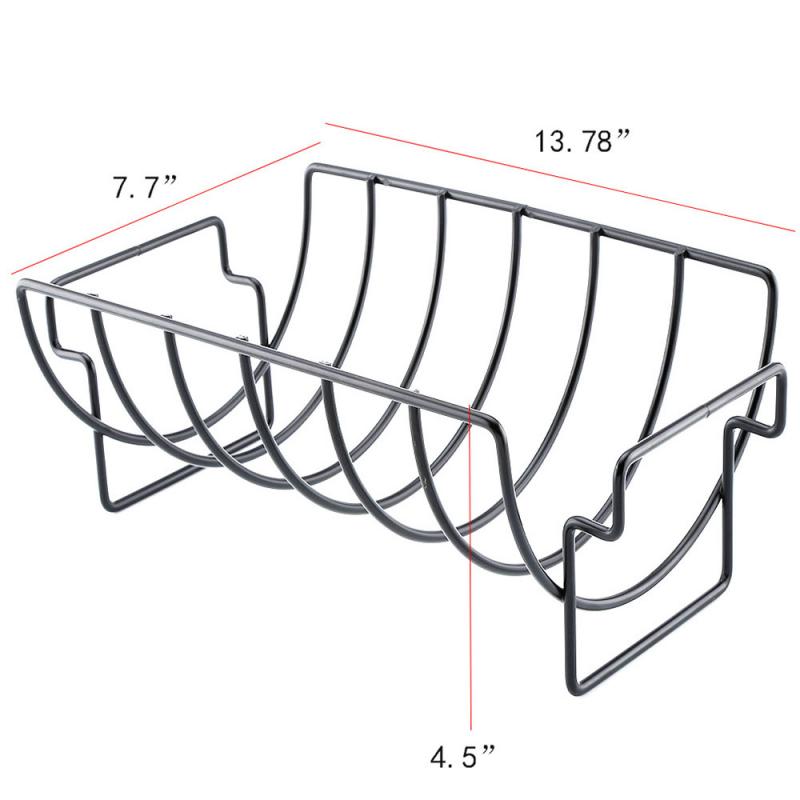 High Quality Non-Stick Stainless Steel BBQ Tools Stake Holders Rack Grill Stand Roasting Rib Rack Kitchen Accessories
