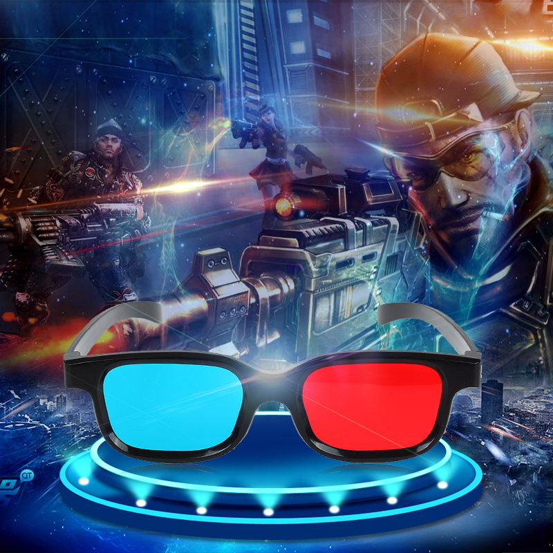 1PCS New Red Blue 3D Glasses Black Frame for Dimensional Anaglyph TV Movie DVD Game Dvd Movies Vr