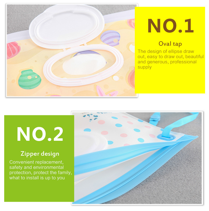 5PCS Storage Bags Portable Baby Wet Wipes Box Wipes Container Eco-friendly Easy-carry Clamshell Cosmetic Cleaning Wipes Cases