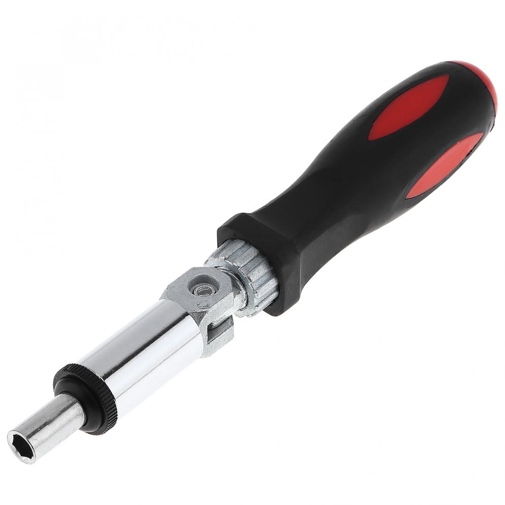 0-180 Degree Multifunction Ratchet Screwdriver Wrench with 1/4 Inch Inner Hexagon Interface Support Turning Right or Left