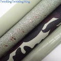 GREEN Glitter Fabric, Crocodile Synthetic Leather, Camouflage Faux Fabric Sheets For Bow A4 21x29CM Twinkling Ming XM022F