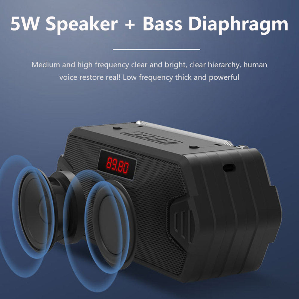 Portable Bluetooth Speaker Wireless Bass Column Outdoor USB Speakers With FM Radio AUX TF MP3 Subwoofer Loudspeaker For Phone PC