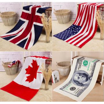 New cotton beach towel bath towel Towel U.S. English Union Europe Dollar towels creative home textile travel use RN305