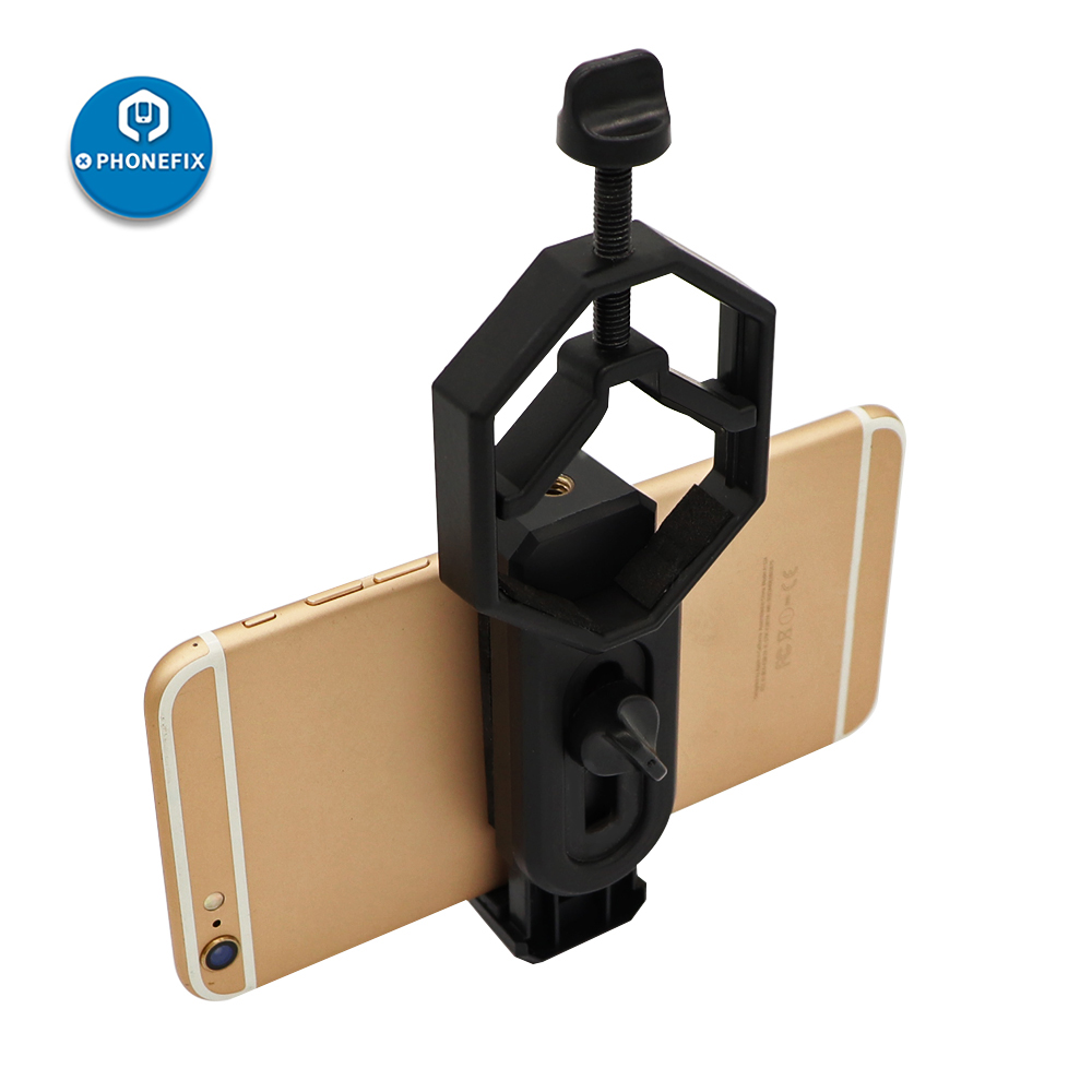 Cell Phone Adapter with Spring Clamp Mount for Stereo Microscope Accessories Video Adapter Telescope Mobile Phone Clip Bracket