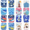 Adjustbale Cloth nappy Fashion Position print Pocket Cloth Diaper Cover washable Reusable Baby Diapers One Size Fit 3-15KG