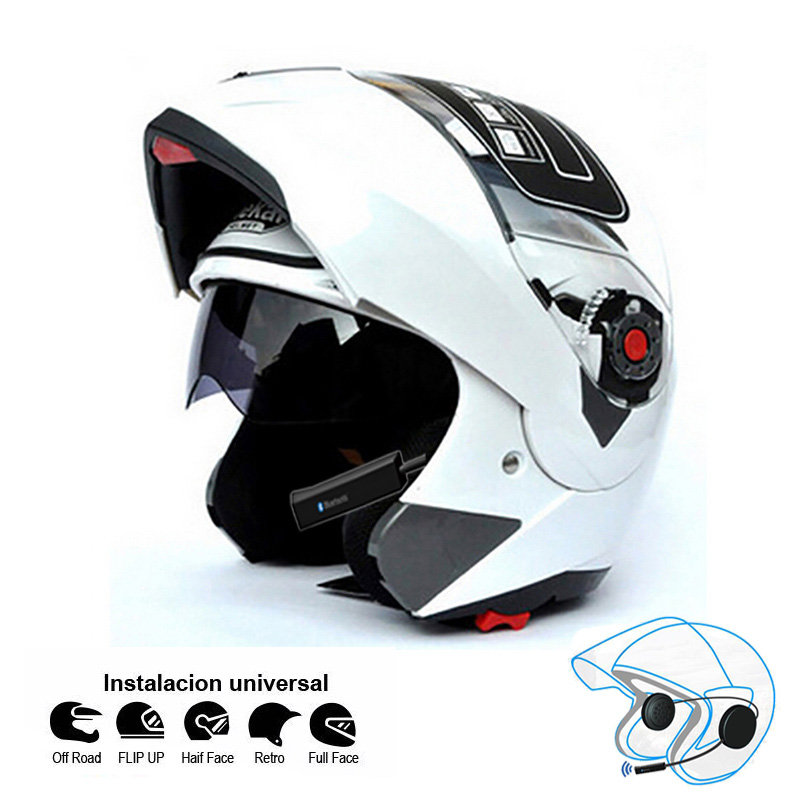 NEW 105 Motorcycle Bluetooth Flip up Helmets Double Visor Helmets Motorbike Racing Connect Phone Casque Moto Helmet
