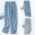 Men's Cotton Trousers Plaid Knitted Sleep Pants Mens Pajamas Pants Bottoms Sleepwear Pajama Short For Men Pijama Hombre