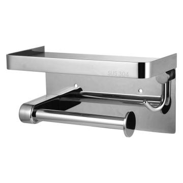 Stainless Steel Tissue Holder Wall Mounted Roll Paper Holders Toilet Roll Paer Storage Rack Punch-Free Towel Holder