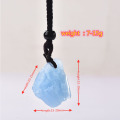 100% Natural Aquamarine Original Stone Pendant Natural Quartz Stone Raw Crystal Quartz Fashion For Men Women Jewelry DIY gift