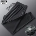 Summer Pants Men's Thin Air Conditioning Pants Breathable Large Casual Pants Elastic Slim Viscose Fiber Quick-Dry Pants Pants