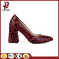 red serpentine printed hot sale women shoes