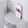 Waterproof Wall Mount Toilet Paper Holder Shelf Toilet Paper Tray Roll Paper Tube Storage Box Creative Tray Contact Paper