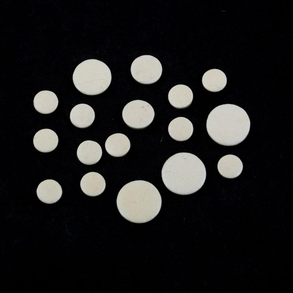 17 Pcs White Clarinet Leather Pads Set Woodwind Musical Instruments Parts 2021 Clarinet Pads In Clarinet Accessories