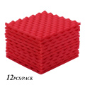 12Pc/Pack Studio Acoustic Foams Panels Sound Insulation Foam 30 * 30cm/ 12 * 12in for Recording Studios, Control Rooms, Offices