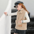 New 2021 Autumn Winter Vest Jackets Toddler Kids Baby Girls Faux Fur Waistcoat Sleeveless Coat Outwear Children Warm Clothes D79