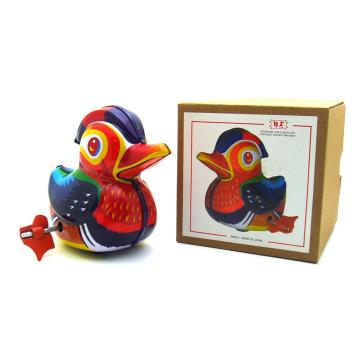 Classic Clockwork Wind Up Tin Toy Antique Style mandarin duck Wind Up Toys iron Metal Models For Adult Kids Collectible Gift