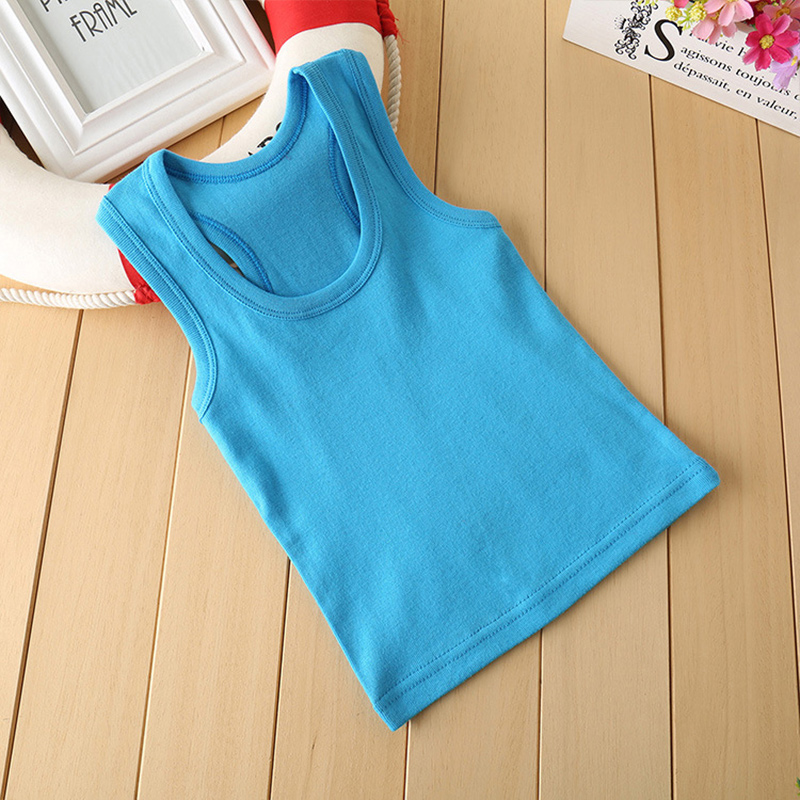 kids underwear 100% cotton girls boys Tanks Tops Baby boy Summer vest girl camisole Children Solid Undershirt Sleeveless Vest