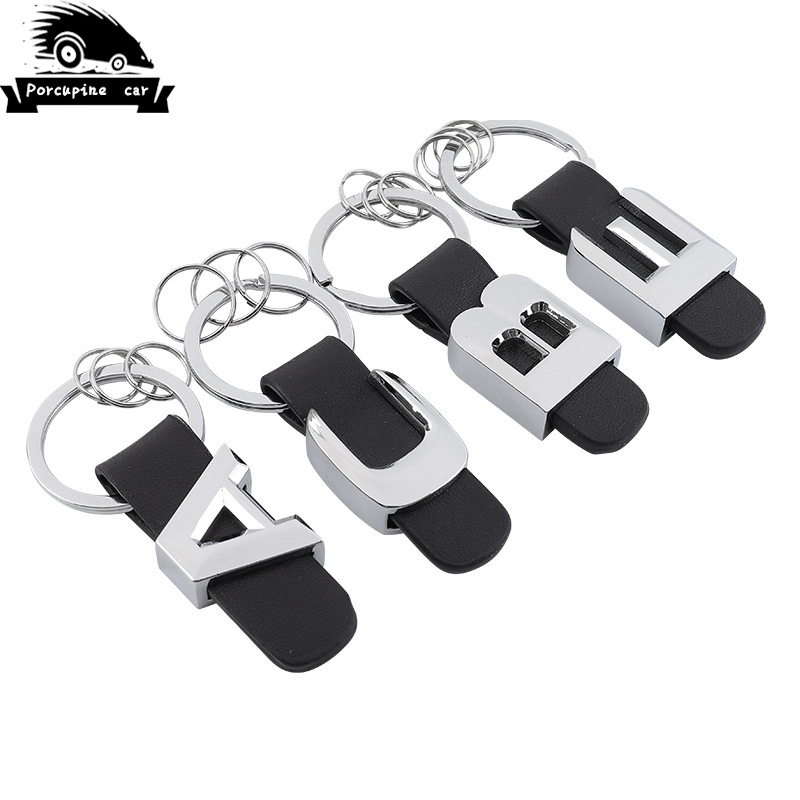 Car key chain leather key holder keychain for Mercedes Benz A C B E Class key chain alloy auto accessories