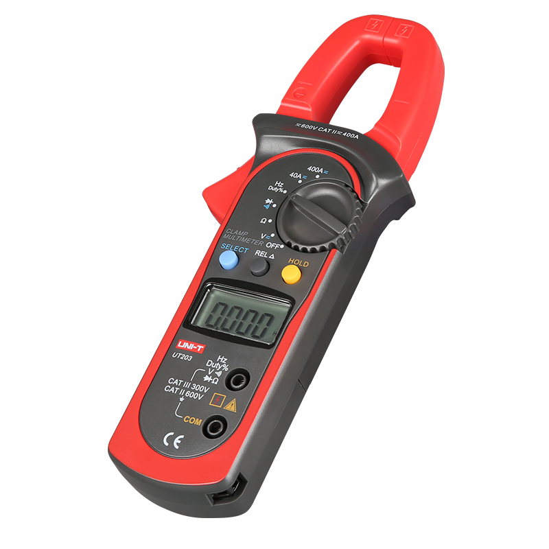 UNI-T UT203 400A AC DC Digital Clamp Meter Resistance,Frequency Test Duty Cycle Relative Measurement Digital Hold Auto Shutdow