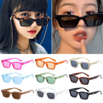 2020 Women Retro Rectangle Sunglasses Narrow Square Frame UV400 Protection Eyeglasses Motorcycle Driving Glasses