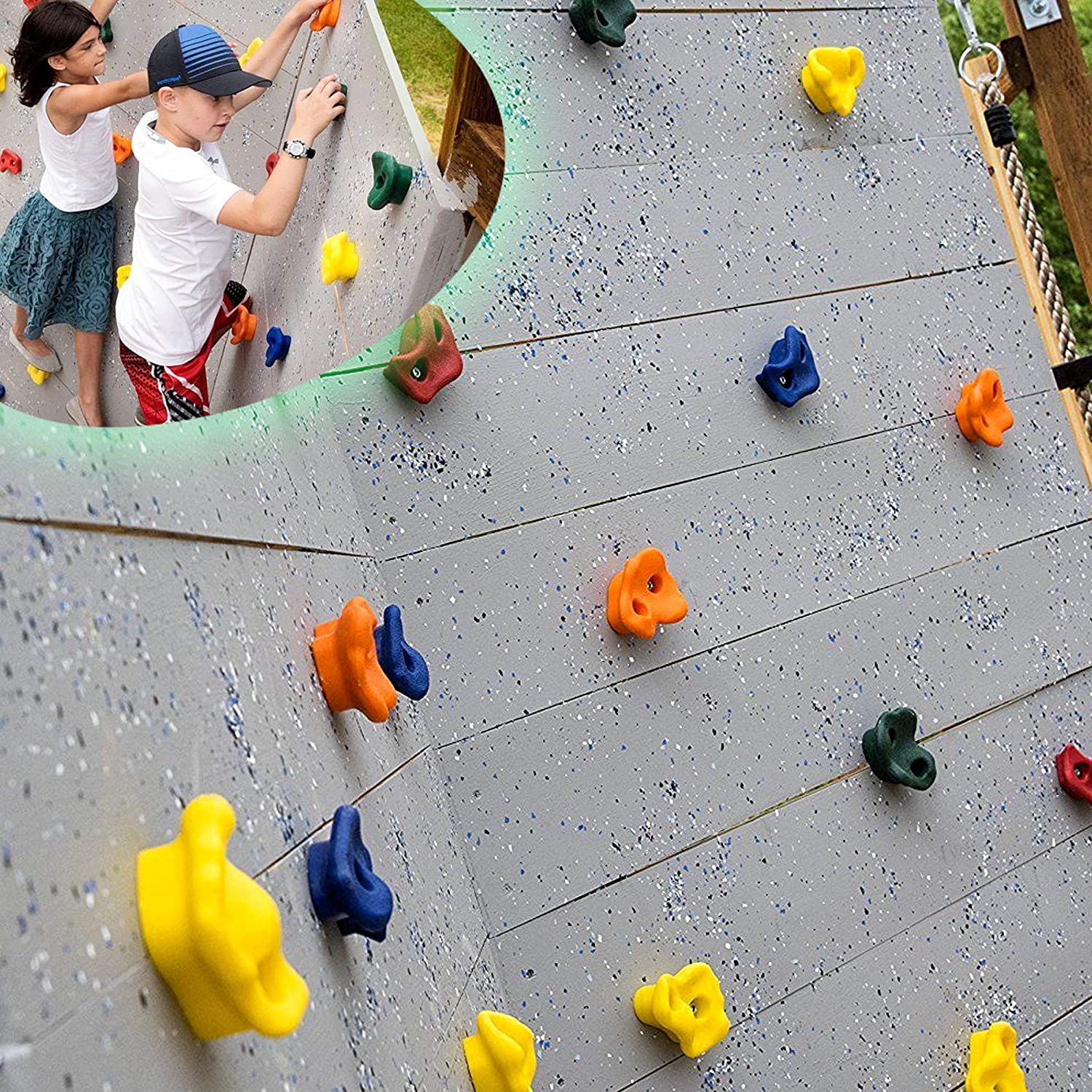 25 Pcs/Set Children Indoor Climbing Rock Playground Holds Wall Stone Kit Rock Stones Backyard Toys Kids Fitness Toys