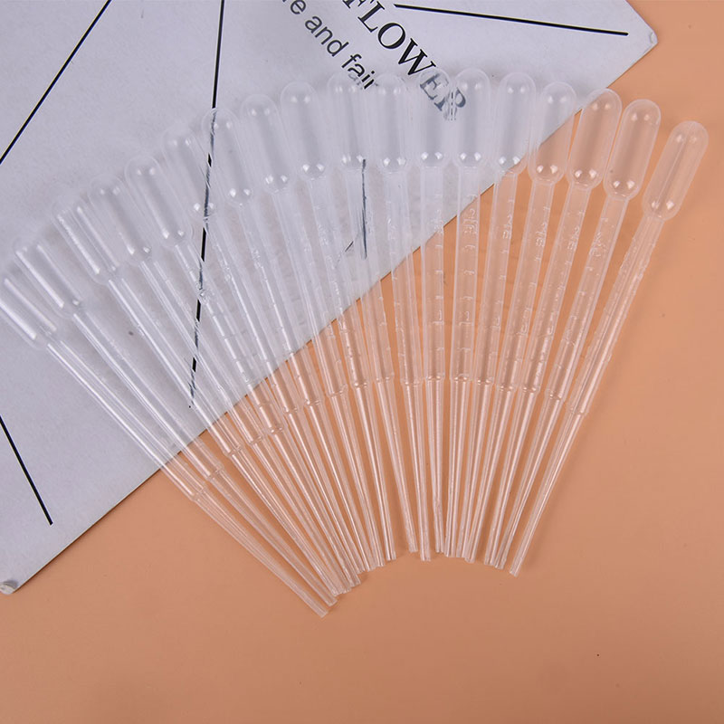 100PCS Disposable Plastic Eye Dropper Transfer Graduated Pipettes Office Lab Experiment Supplies