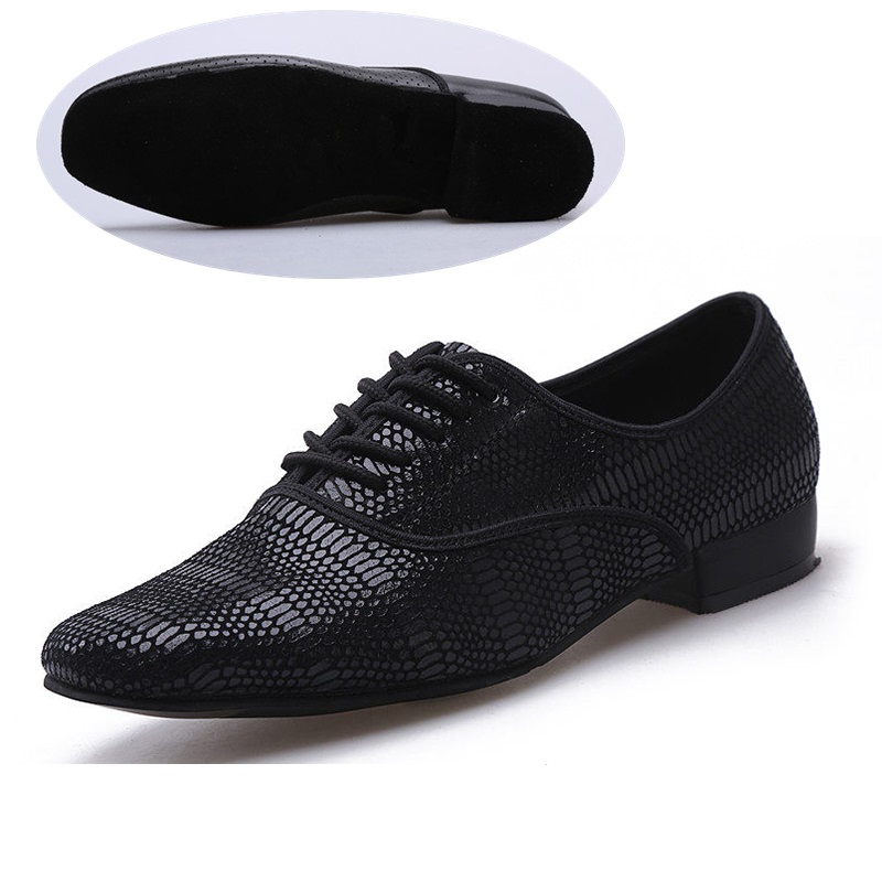 Breathable Dance Shoes Men standard Snakeskin Sneakers Leather Jazz Modern Men Ballroom Dancing Sports Shoes