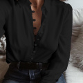 New ZANZEA Women Lapel Neck Long Sleeve Buttons Down Sexy Solid Office Work Blouse Casual Party Business Elegant Shirt Plus Size