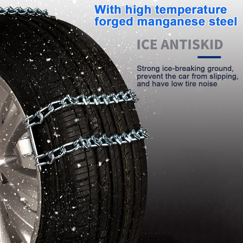Car Snow Chain Anti-Skid Wear-Resistant Bold Manganese Steel Ice-Breaking Nails for Winter Snow Muddy Road Type