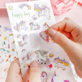 6 Sheets /Pack Unicorn Notebook Album DIY Decoration Stickers