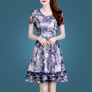 Muyoms Short Scalloped Knee-Length A-Line Empire Vintage Cocktail Dresses Mother Party Vestido De Festa