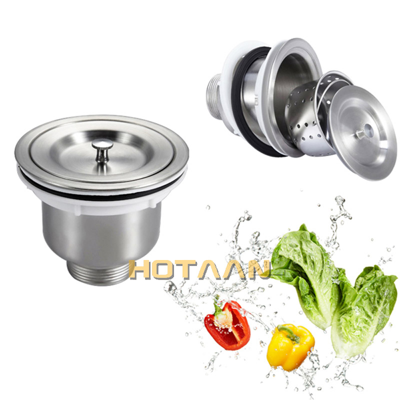 Free shipping 110mm 4.3" Kitchen Sink Basket Strainer with Cover, stainless steel kitchen sink strainer,YT-9502