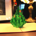 3D Pop Up Merry Christmas Tree Greeting Cards Blessing Card Laser Cut Post Card For New Year Party Christmas Card With Envelope