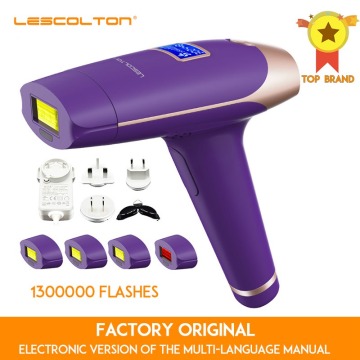 Lescolton 1300000 times 5in1 IPL Epilator permanent Hair Removal With LCD Display Machine Laser For Boay Bikini Face Underarm